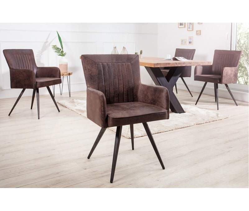 Chaise rétro design ROADSTER marron...