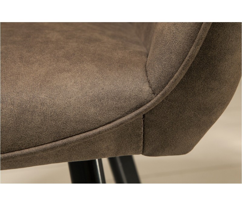Chaise rétro PALERMO taupe avec...
