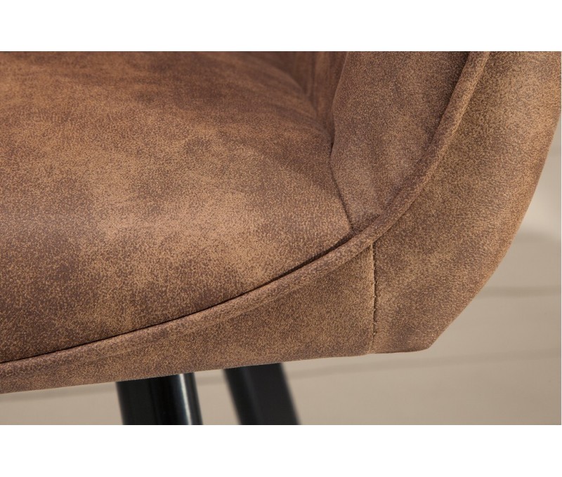 Chaise rétro PALERMO vintage marron...