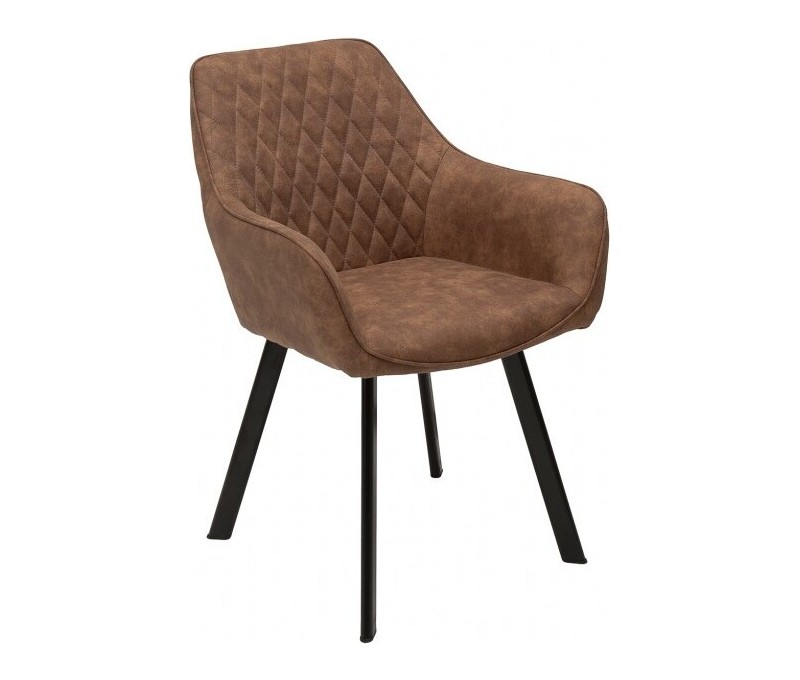 Chaise rétro PALERMO vintage marron...