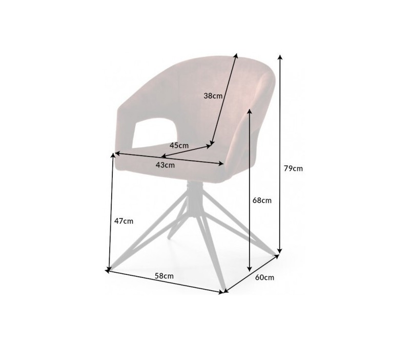 Chaise rétro pivotante ETERNITY...