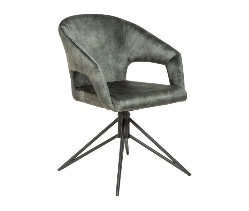 Chaise rétro pivotante ETERNITY vert...