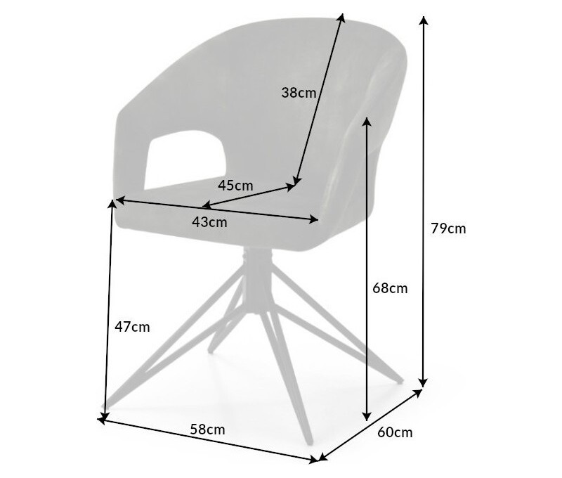 Chaise rétro pivotante ETERNITY vert...