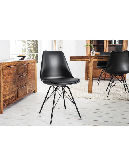 Chaise rétro SCANDINAVIA MEISTERST?CK noire Chaise de conf?rence