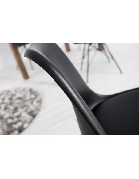 Chaise rétro SCANDINAVIA MEISTERST?CK noire Chaise de conf?rence