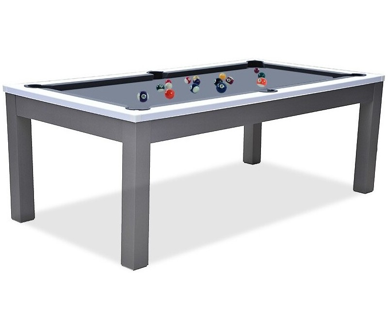 Mesa de comedor billar 7ft blanco y gris