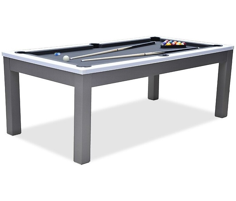 Mesa de comedor billar 7ft blanco y gris