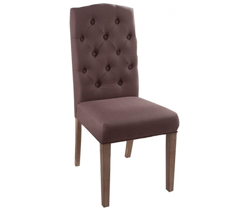 Elégante chaise CASTLE marron avec...