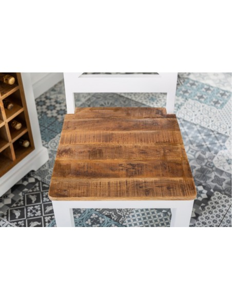 Elégante chaise de salle à manger LONG ISLAND manguier de style rustique