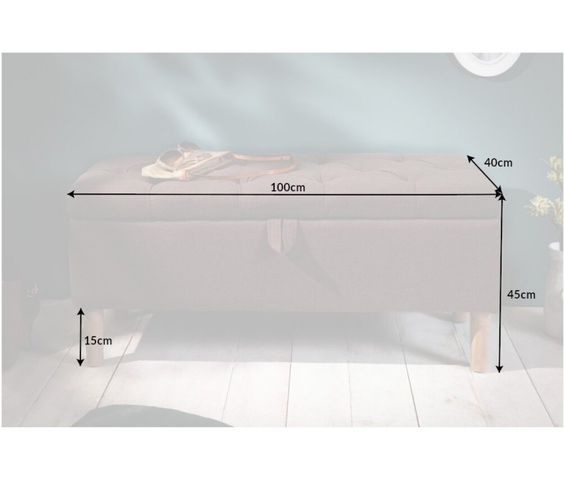 Banc coffre 100cm avec espace de...
