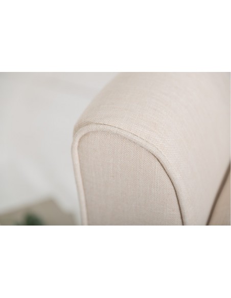 Banc élégant 90cm beige avec accoudoirs