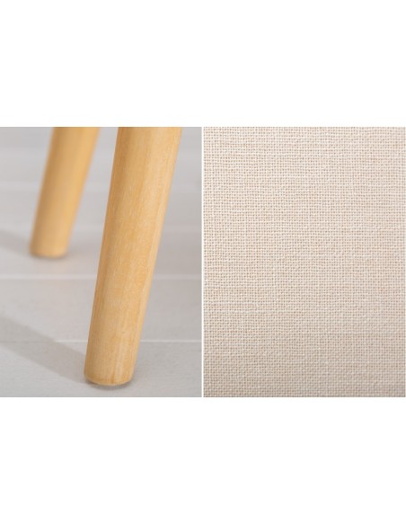 Banc élégant 90cm beige avec accoudoirs
