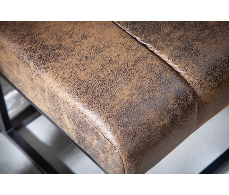 Banc élégant 108cm brun antique cadre...