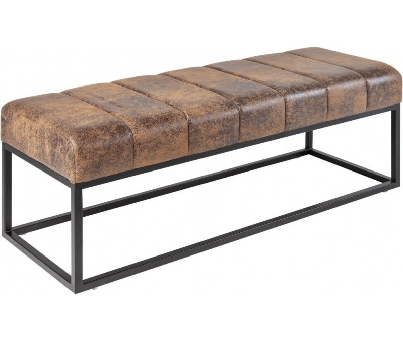 Banc élégant 108cm brun antique cadre...