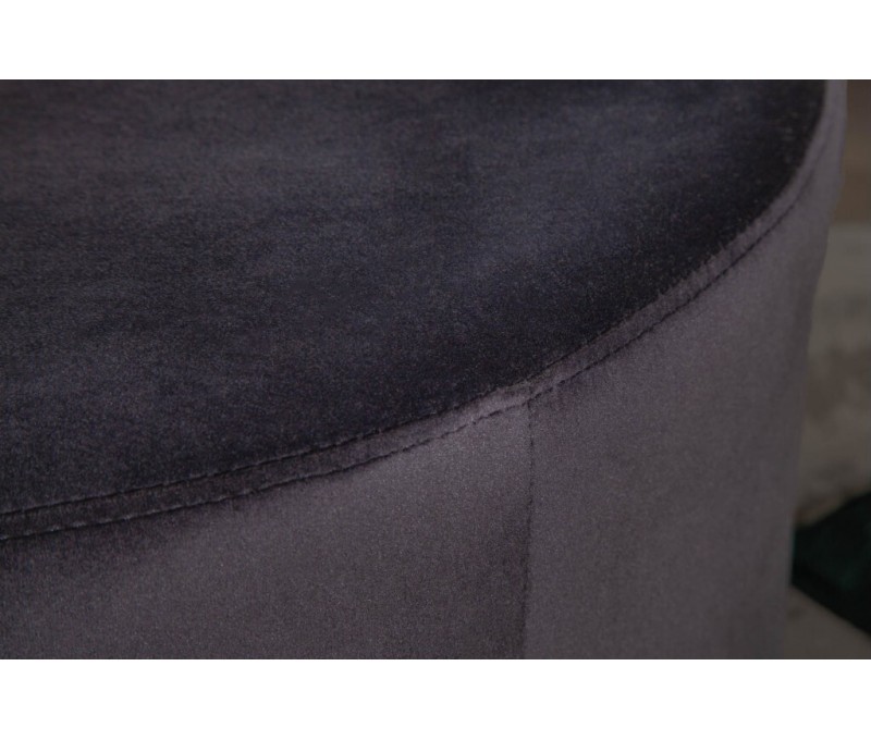 Tabouret velours noir et couleur or 55cm