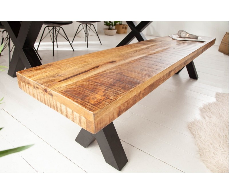 Banc industriel IRON CRAFT 200cm bois...