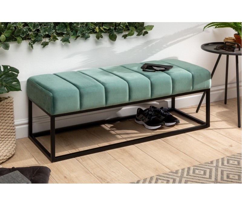 Banc élégant 108cm vert velours
