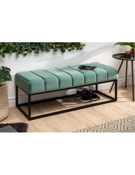 Banc élégant 108cm vert velours