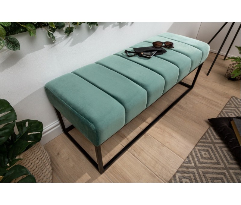 Banc élégant 108cm vert velours