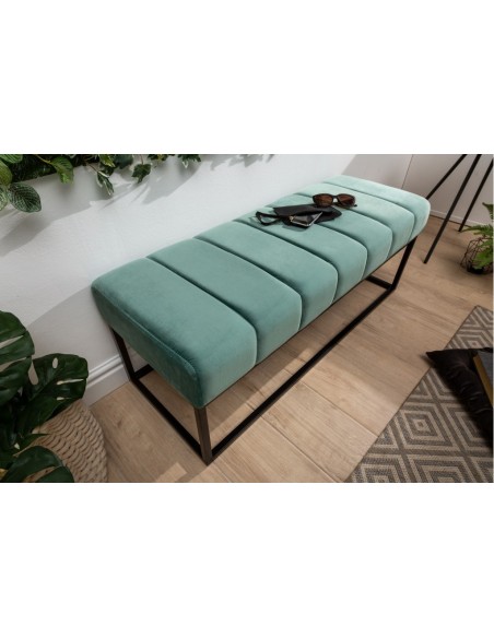 Banc élégant 108cm vert velours