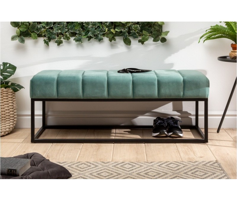 Banc élégant 108cm vert velours