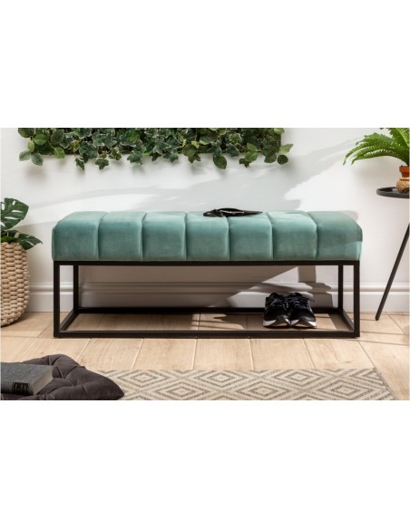 Banc élégant 108cm vert velours