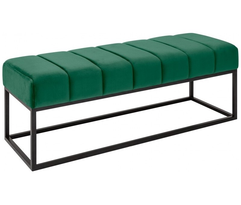 Banc 108cm vert velours émeraude