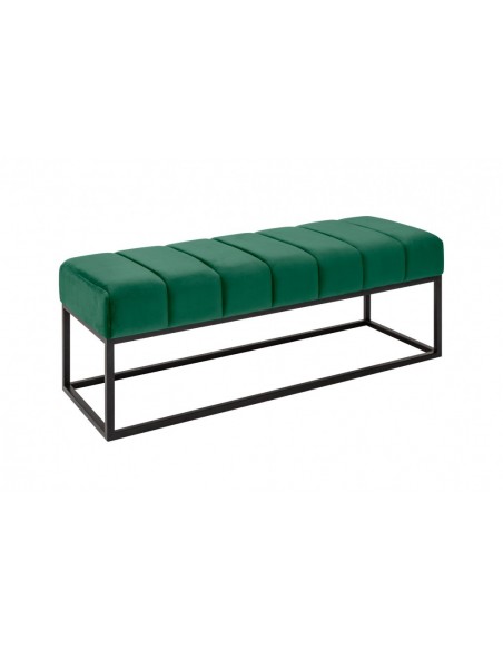 Banc 108cm vert velours émeraude