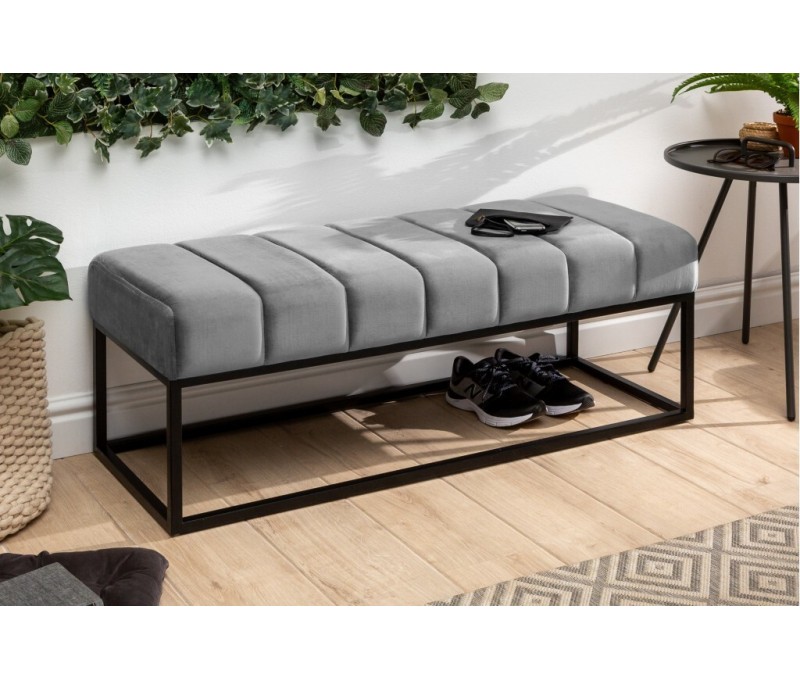 Banc élégant 108cm gris argenté...