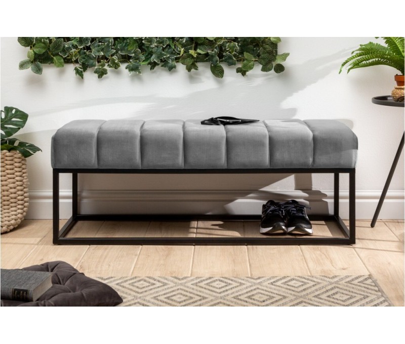 Banc élégant 108cm gris argenté...