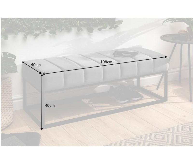 Banc élégant 108cm gris argenté...