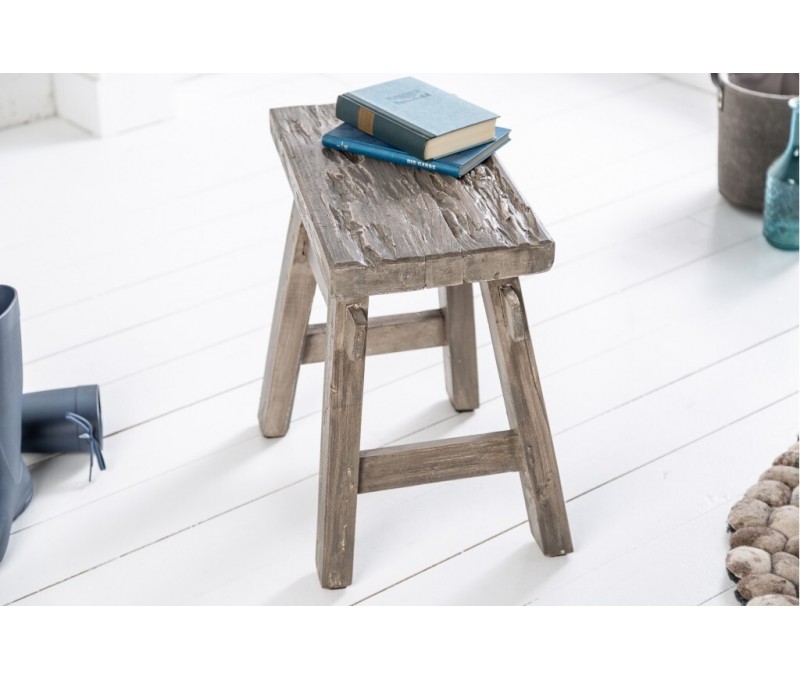 Pouf massif HEMINGWAY 50cm gris...