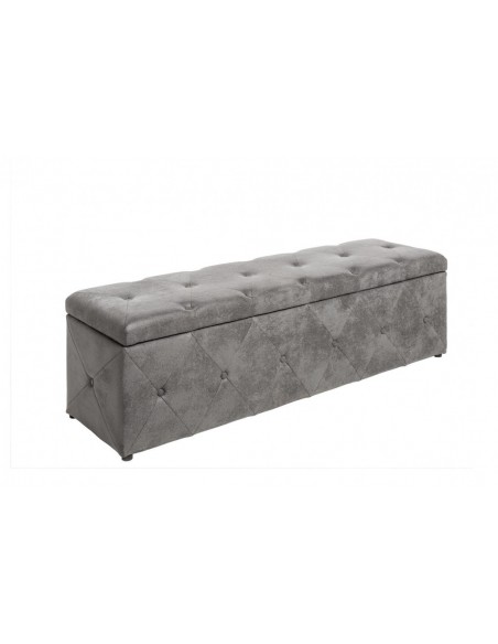 Banc coffre 140cm gris antique