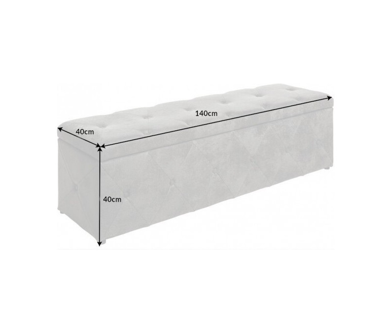 Banc coffre 140cm gris antique