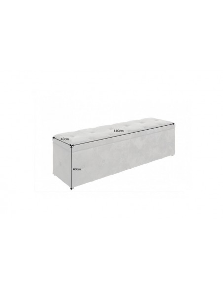 Banc coffre 140cm gris antique