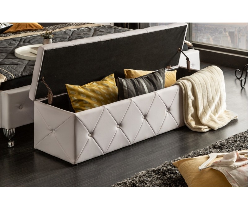 Banc coffre 140cm blanc