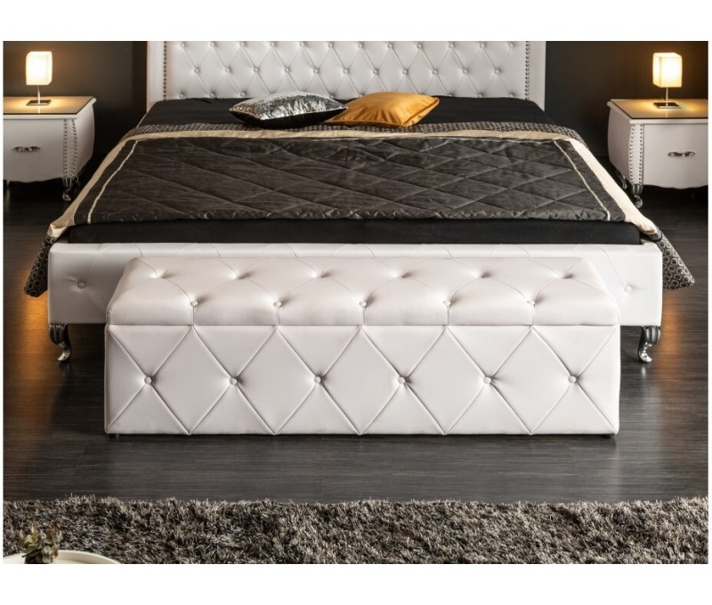Banc coffre 140cm blanc