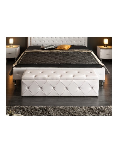 Banc coffre 140cm blanc