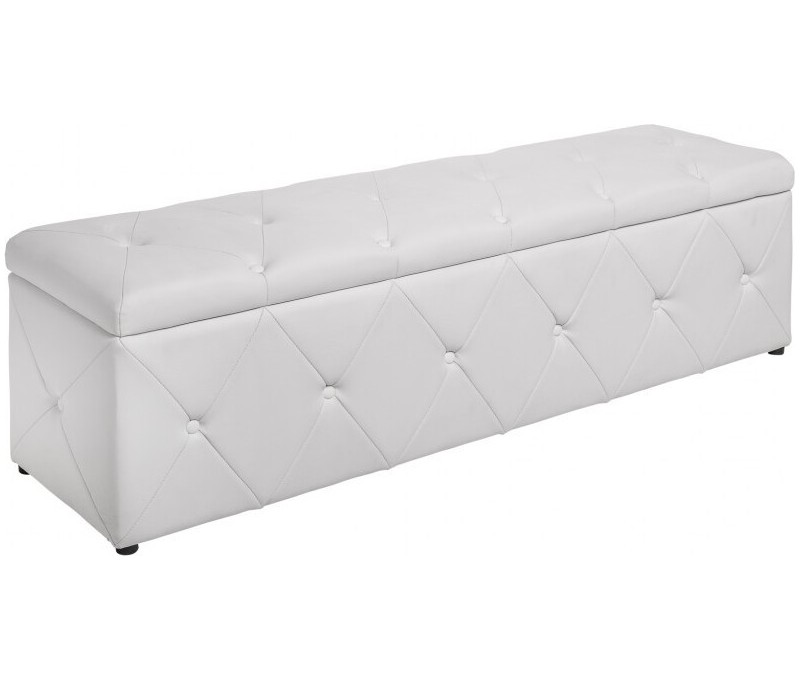 Banc coffre 140cm blanc