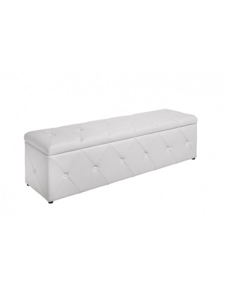 Banc coffre 140cm blanc