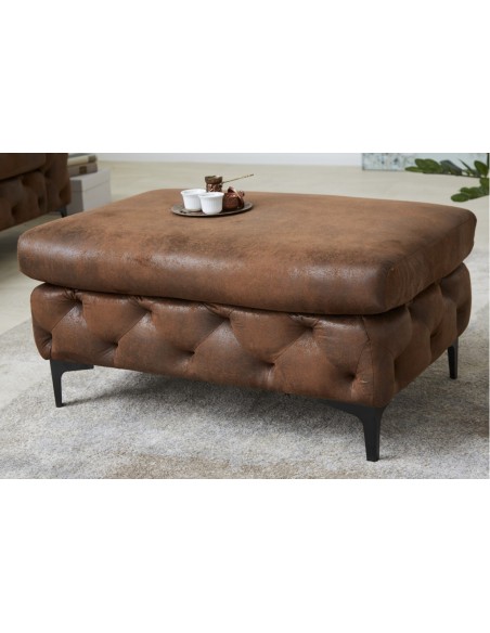 Pouf MODERN BAROCK 92cm marron antique Pouf