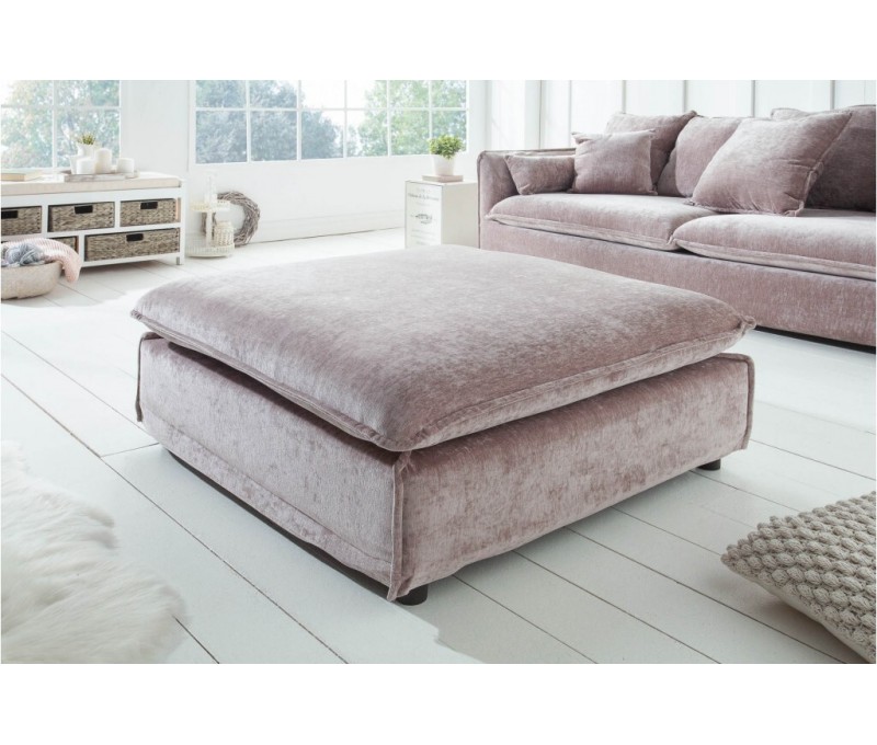 Grand pouf HEAVEN 100cm taupe velours...
