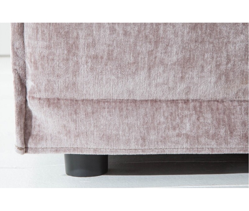 Grand pouf HEAVEN 100cm taupe velours...
