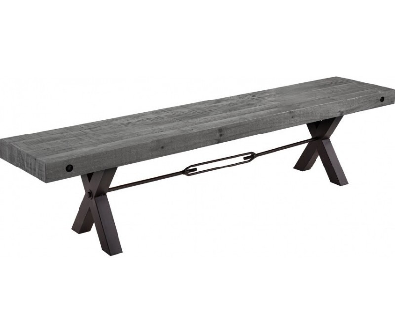 Banc massif THOR 200cm gris pin...