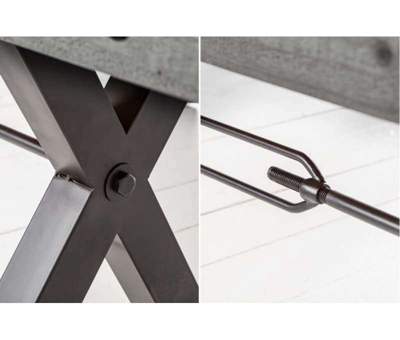 Banc massif THOR 170cm gris pin...