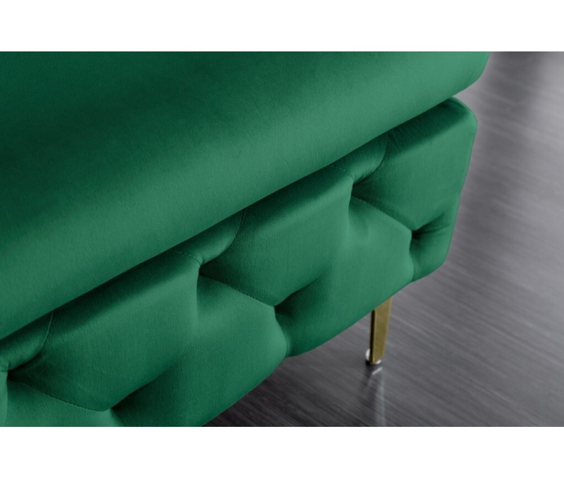 Pouf MODERN BAROCK 92cm velours vert...
