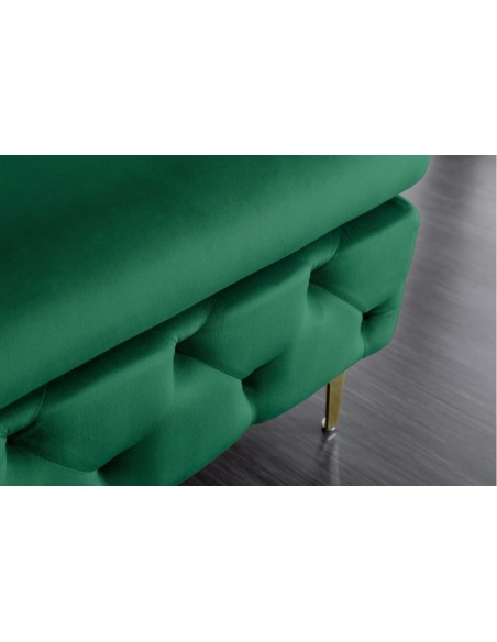 Pouf MODERN BAROCK 92cm velours vert émeraude pouf