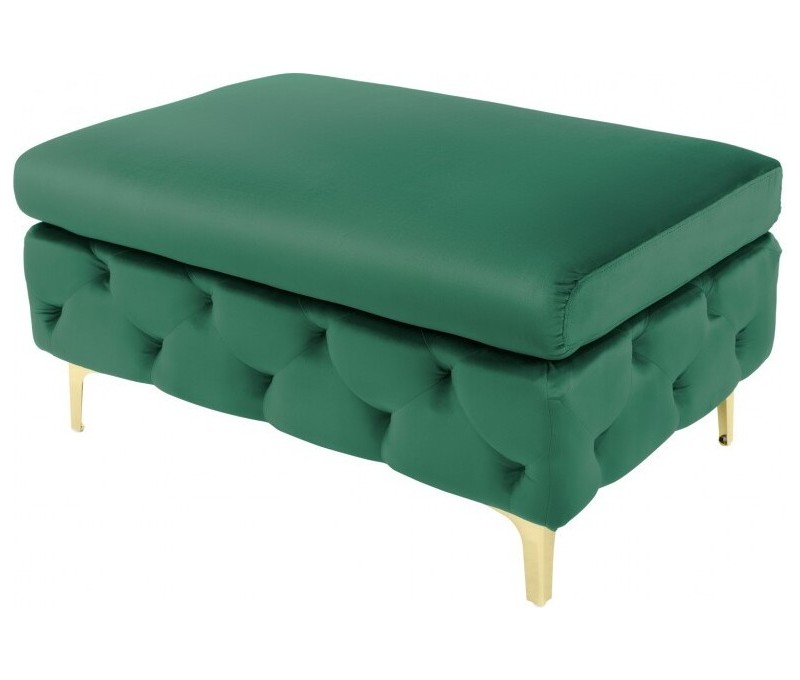 Pouf MODERN BAROCK 92cm velours vert...