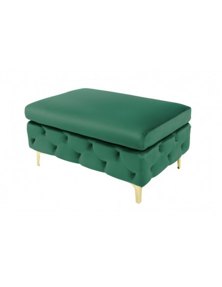 Pouf MODERN BAROCK 92cm velours vert émeraude pouf