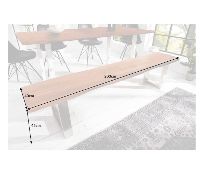 Banc massif en tronc d'arbre MAMMUT...